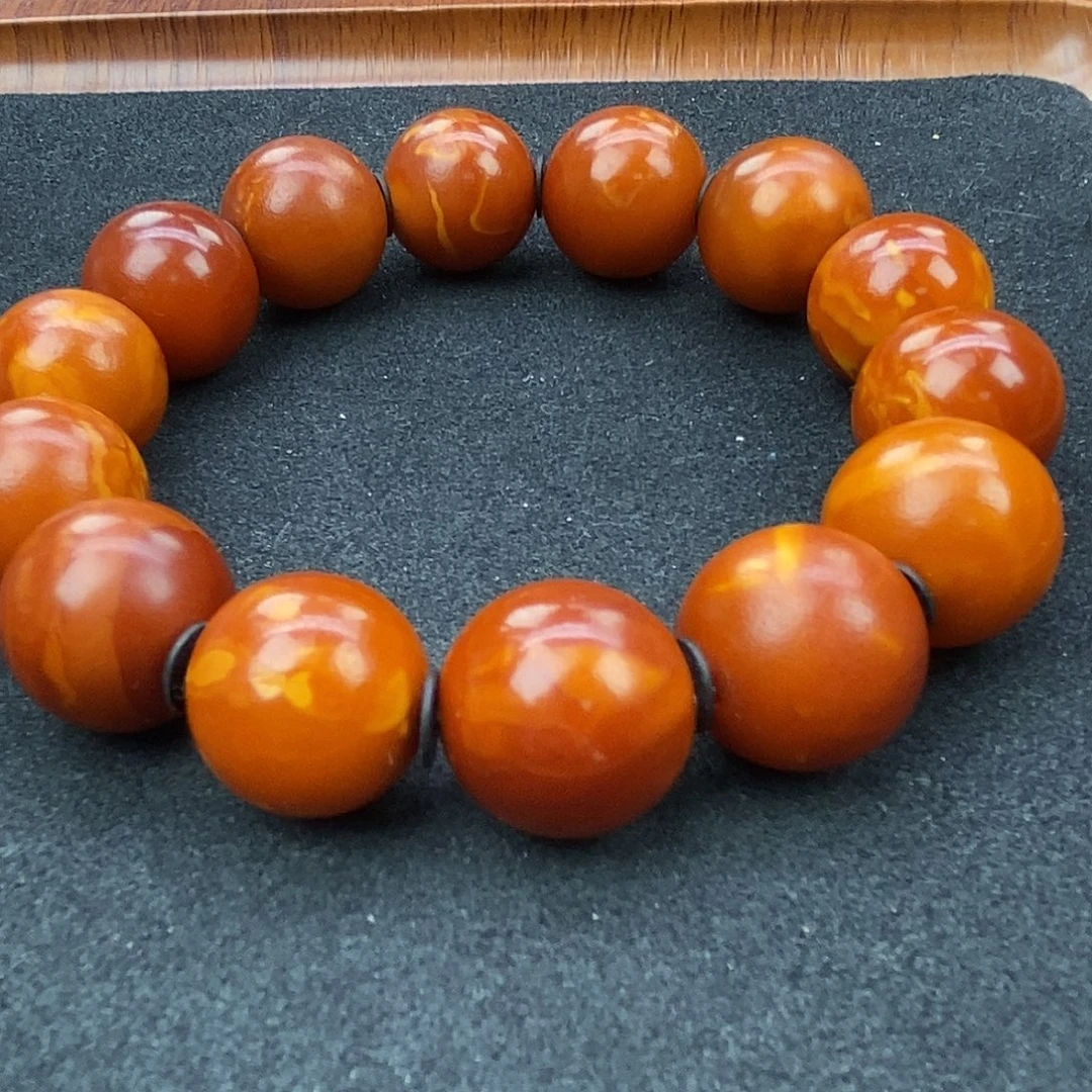 蜜蜡未镶嵌珠宝奇石石膏花蜡手串