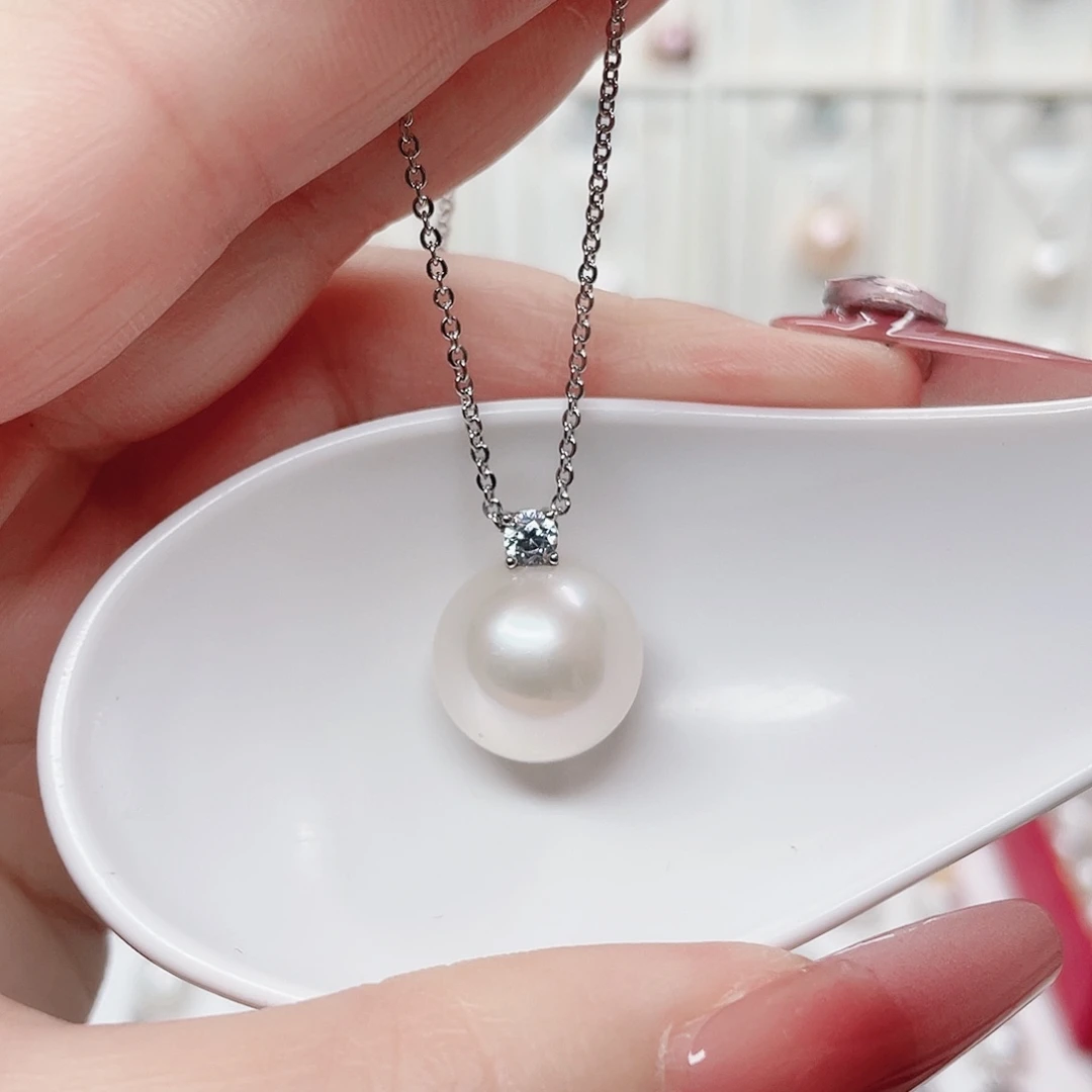 吊坠(赠链)淡水珍珠银S925镶嵌