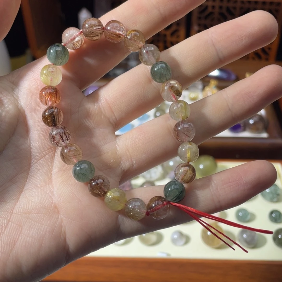 水晶手链未镶嵌彩发晶