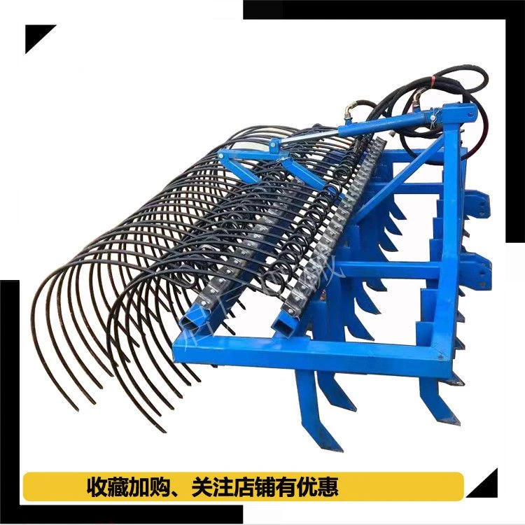 农田残膜麦类回收四轮加密加厚弹齿液压搂膜机手动搂草机佛山产