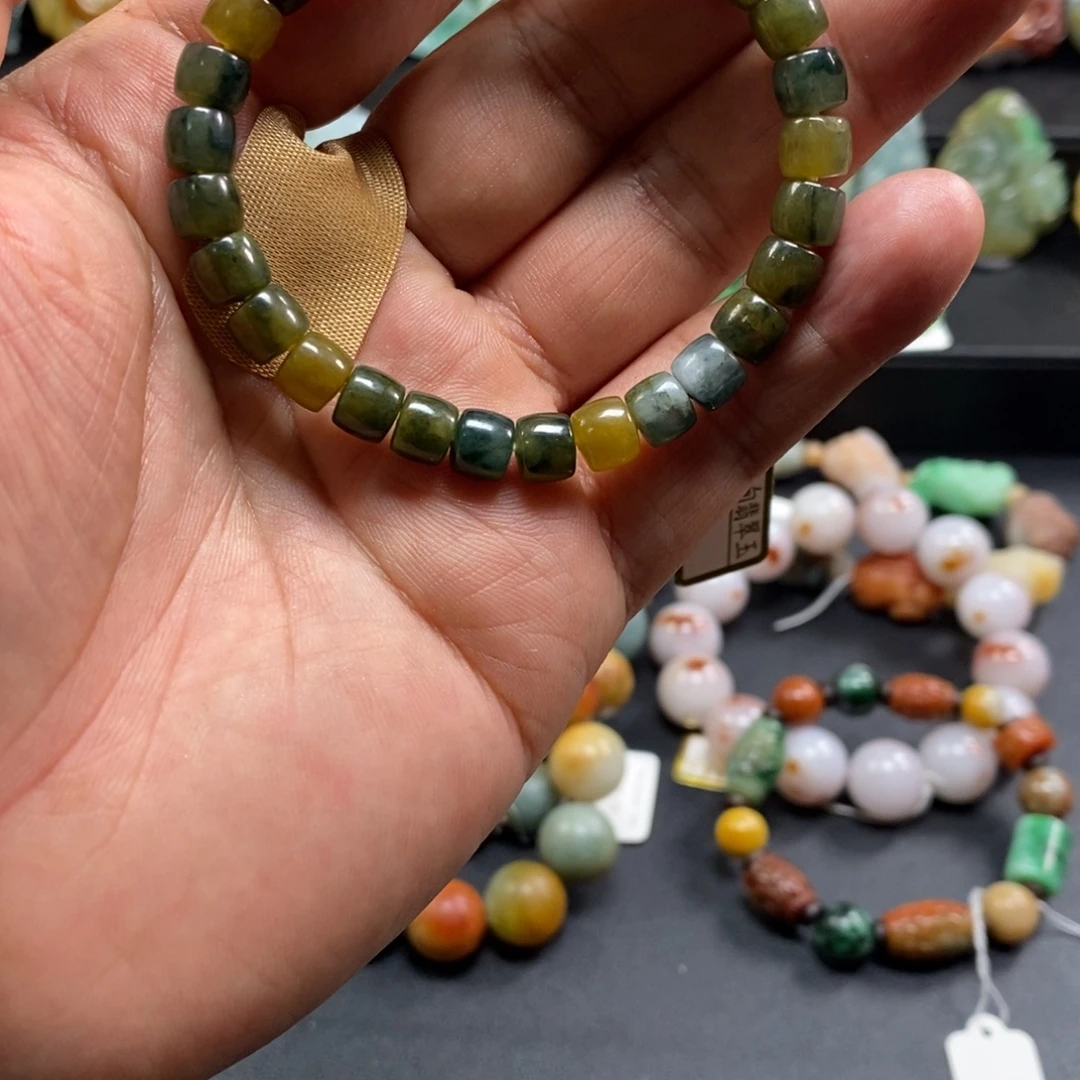 翡翠未镶嵌手串老型珠