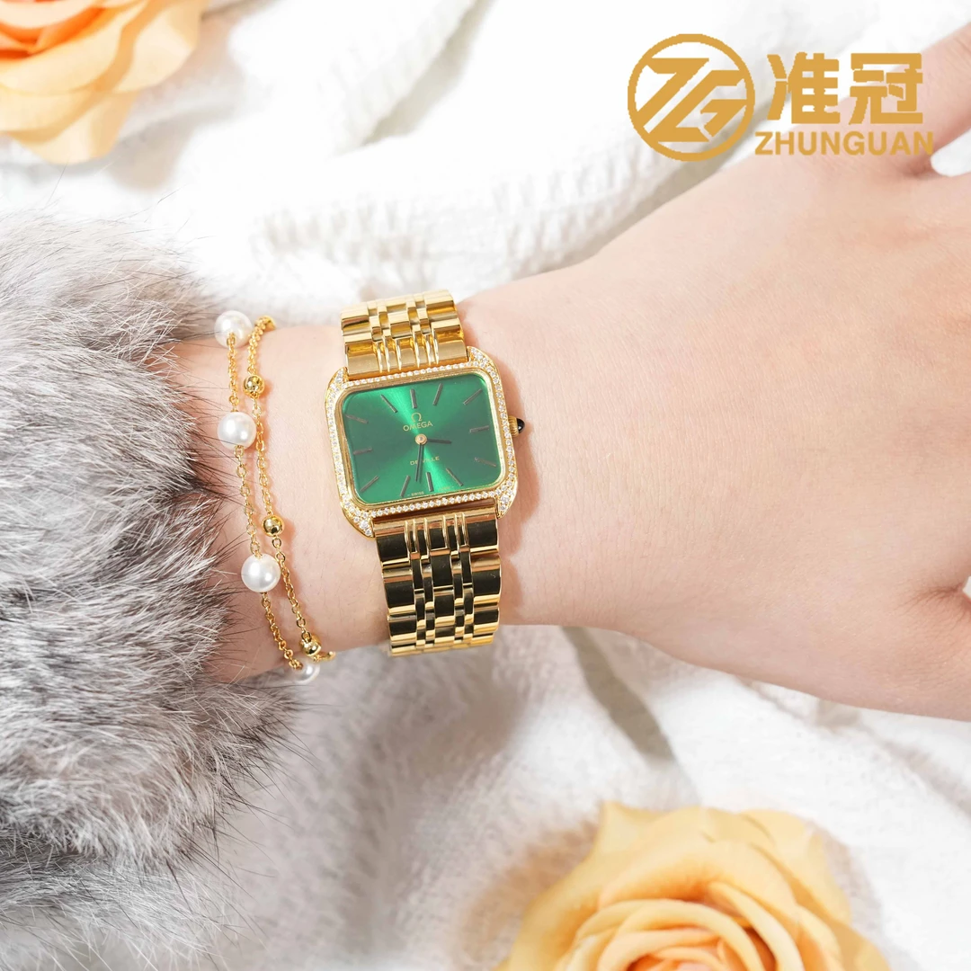 95新 Omega/欧米茄 22*28mm手动机械YR4878蝶飞系列瑞士名表