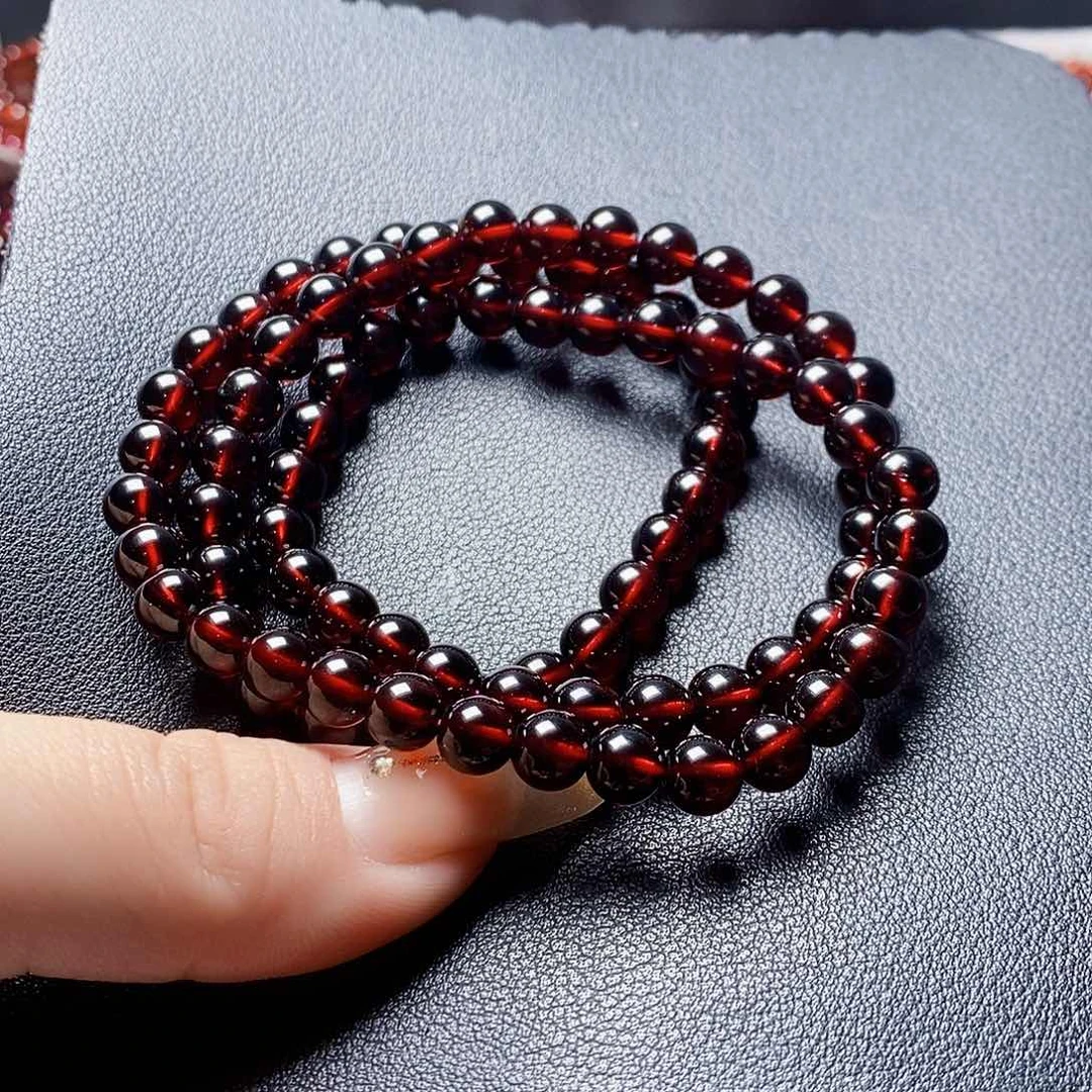 石榴石手链未镶嵌杨*8.03圈毕业级