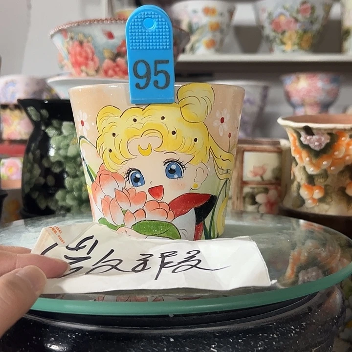 景德镇手绘花盆 满38包邮