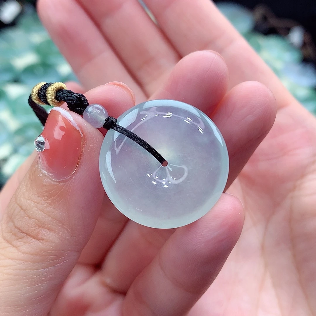 翡翠未镶嵌颈饰编号29-尺寸24.9/5.8