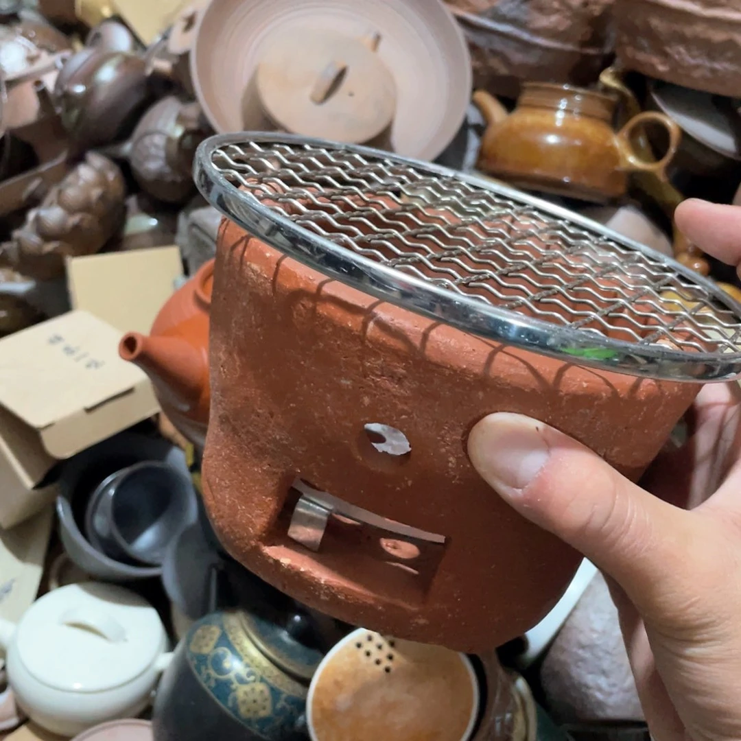 瓷片原矿绿植盆景茶香熏酒
