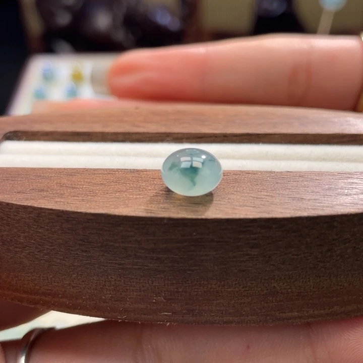 散珠翡翠特色飘花鼓珠卡8.8-6.2mm