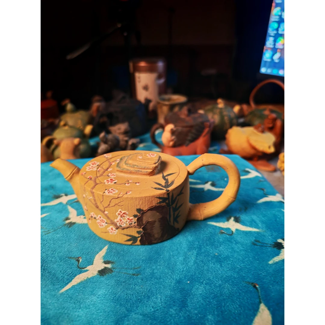 150cc明轩腊梅黄段紫砂壶