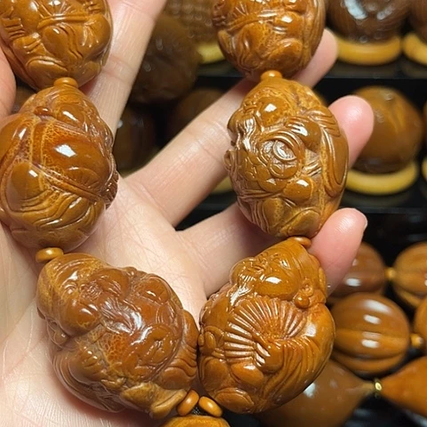 安***；手串/手链橄榄核官帽财神