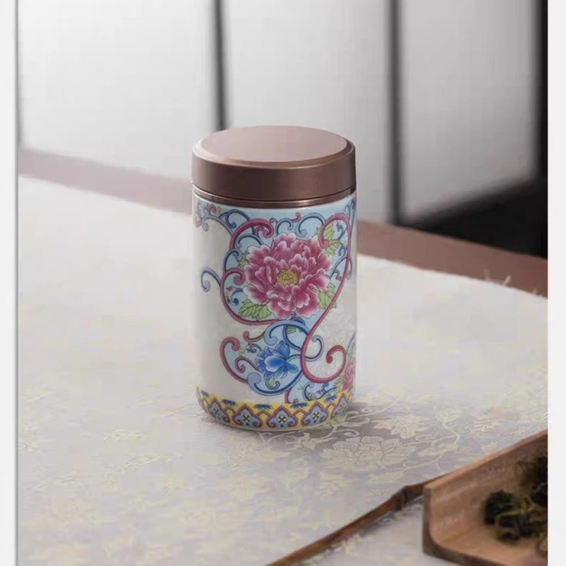 TJ034掐丝珐琅彩茶叶罐