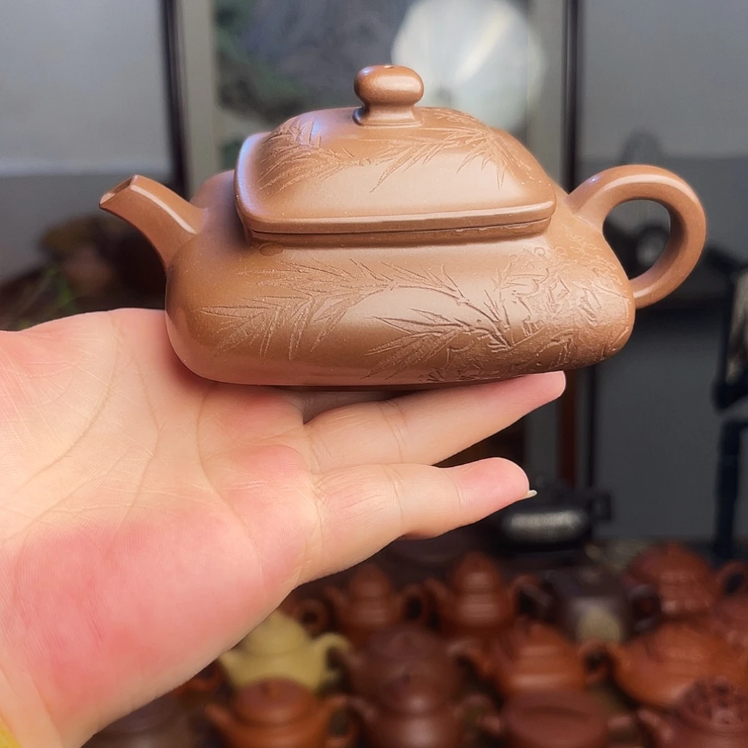 虫***二紫砂壶原矿革紫泥壶