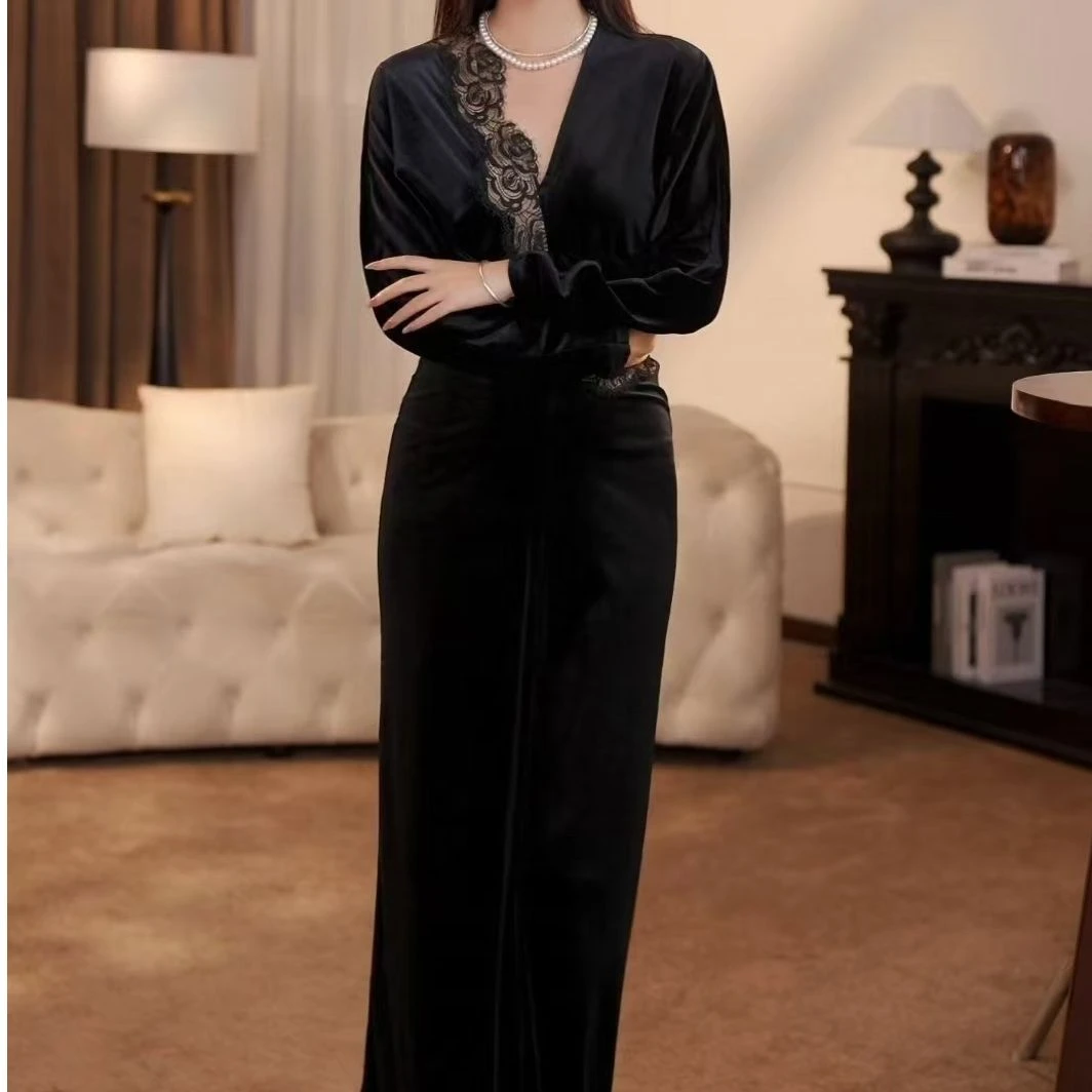 【火火】瑰芙蒂斯 法式秋冬显瘦气质端庄小众设计连衣裙-ZX775