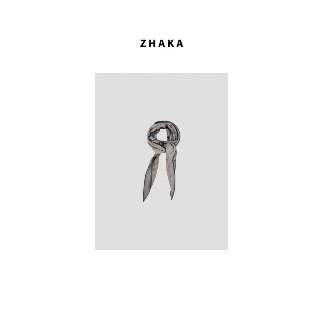 ZHAKA/萎形花色手工卷围巾zk495