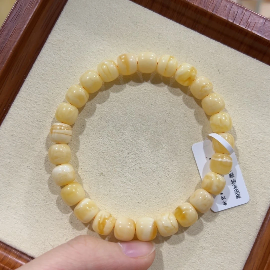 未镶嵌蜜蜡手串喂****呀8.5m橘底虎皮妖花