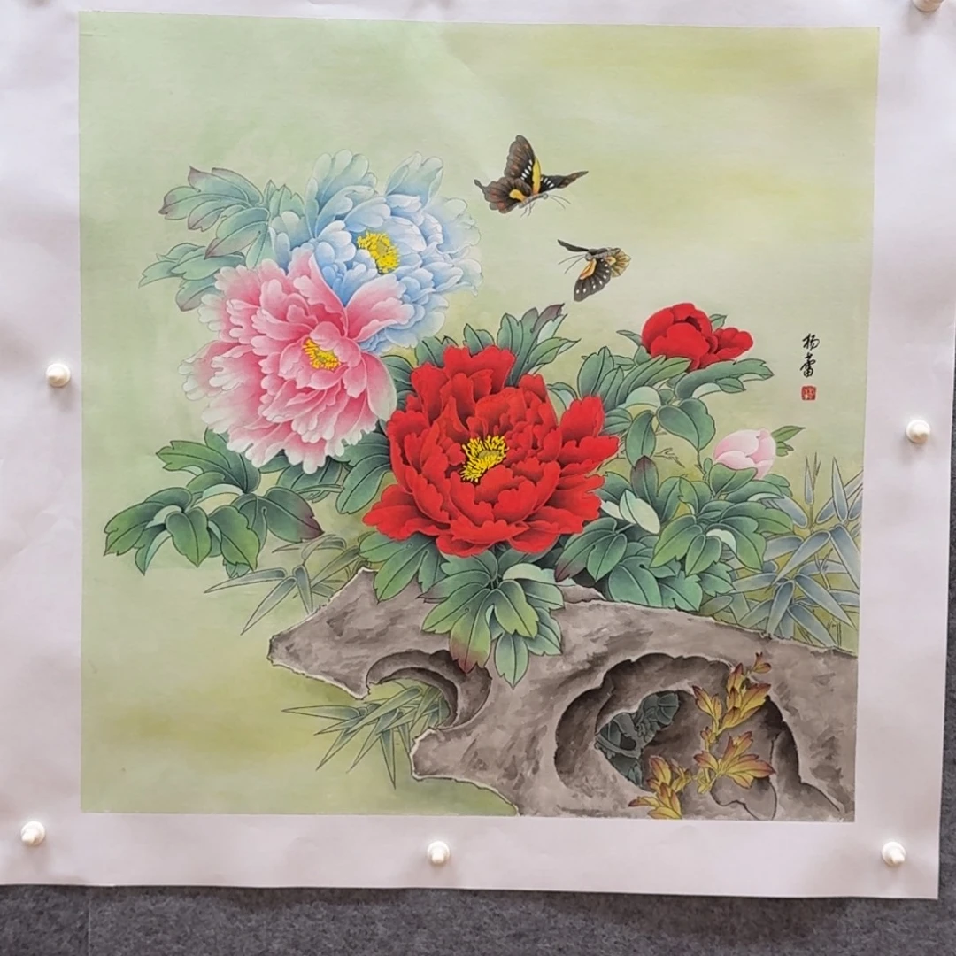 国画四尺斗方作品花鸟