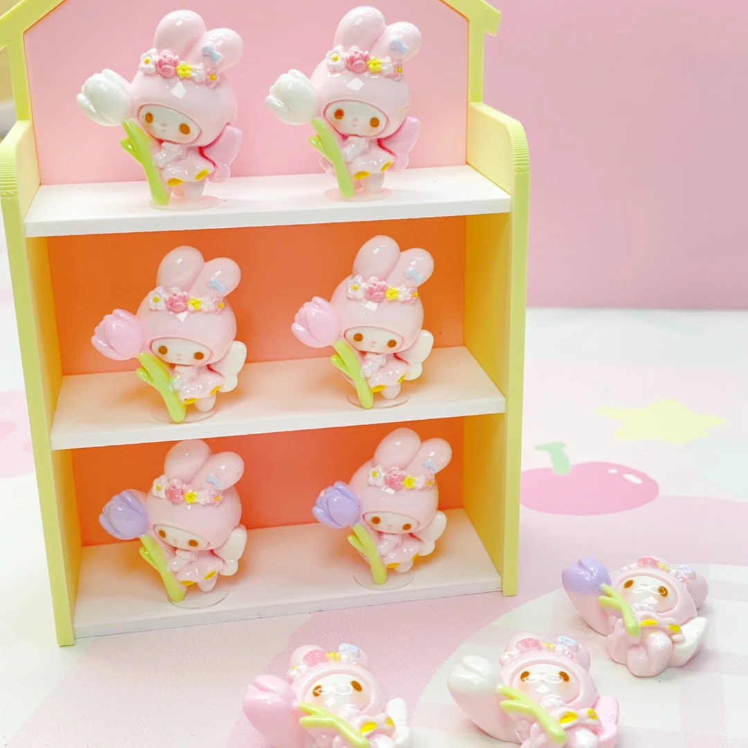 【定制】郁金香小美 diy奶油手机壳树脂配件手工发夹材料饰品