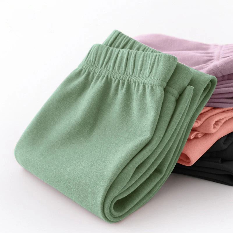 AB面德绒裤秋冬新款高腰修身显瘦休闲裤女士长裤宽松保暖裤休闲裤