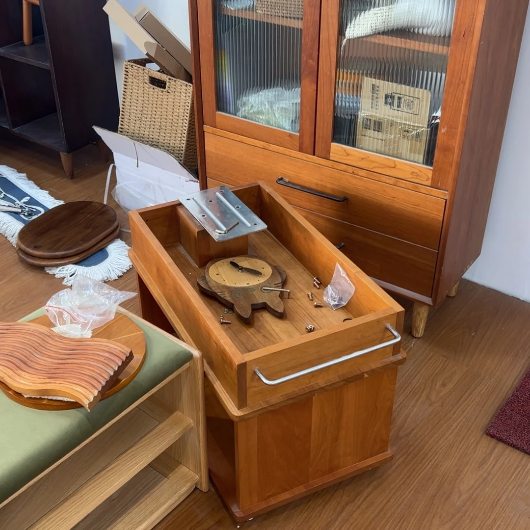 樱桃木升降茶几缺面