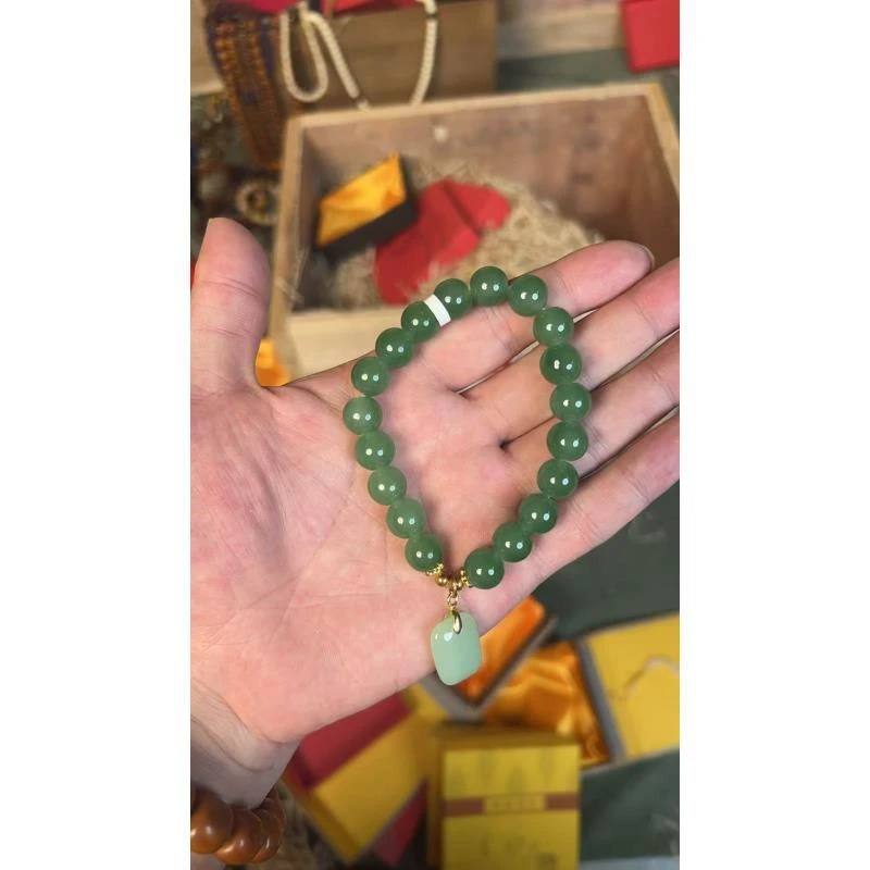 琉璃琉璃手链 S1133-1-琉璃1.0单圈加挂牌配饰手串(无礼盒)