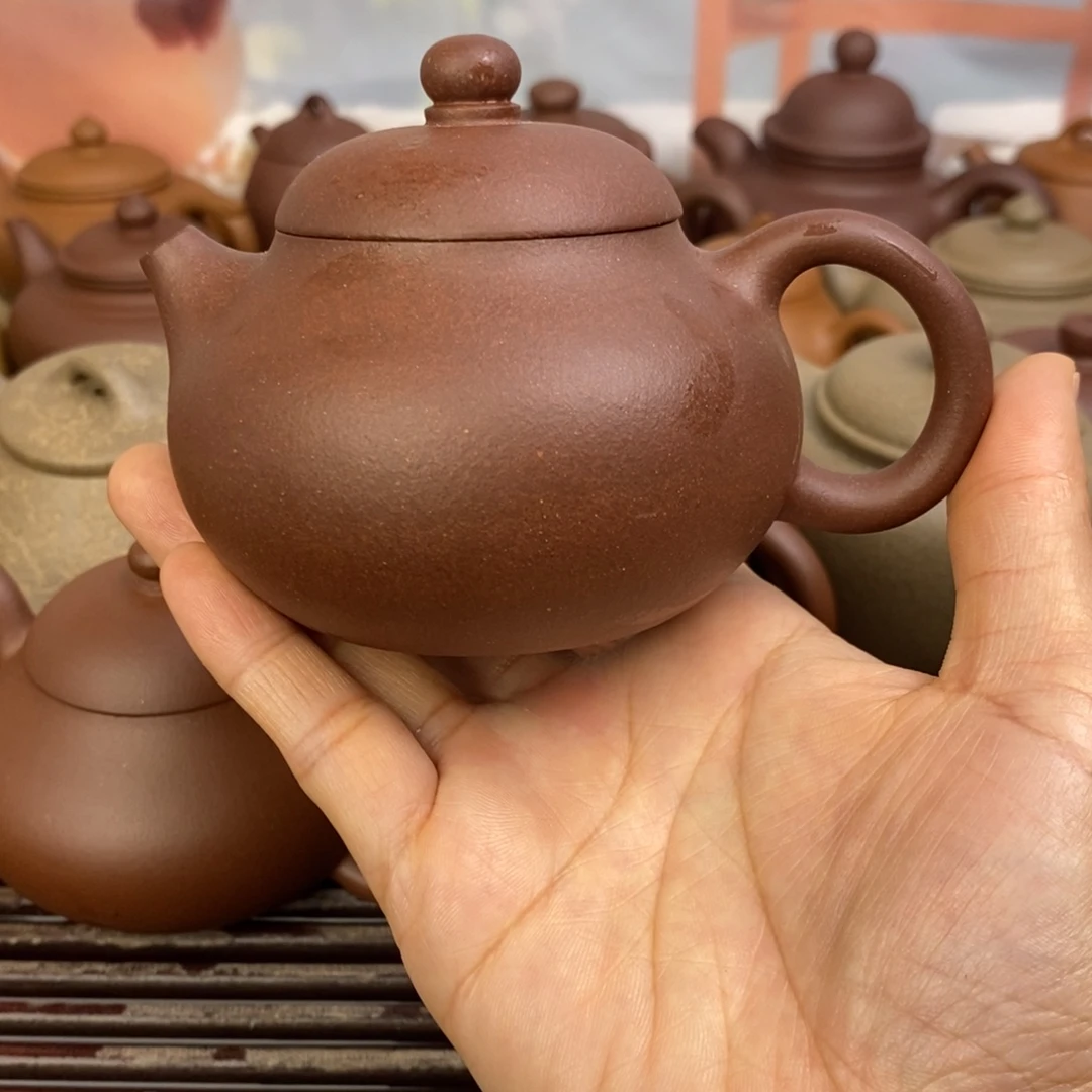 茶壶紫砂160ccccc深井羊角山紫泥文旦