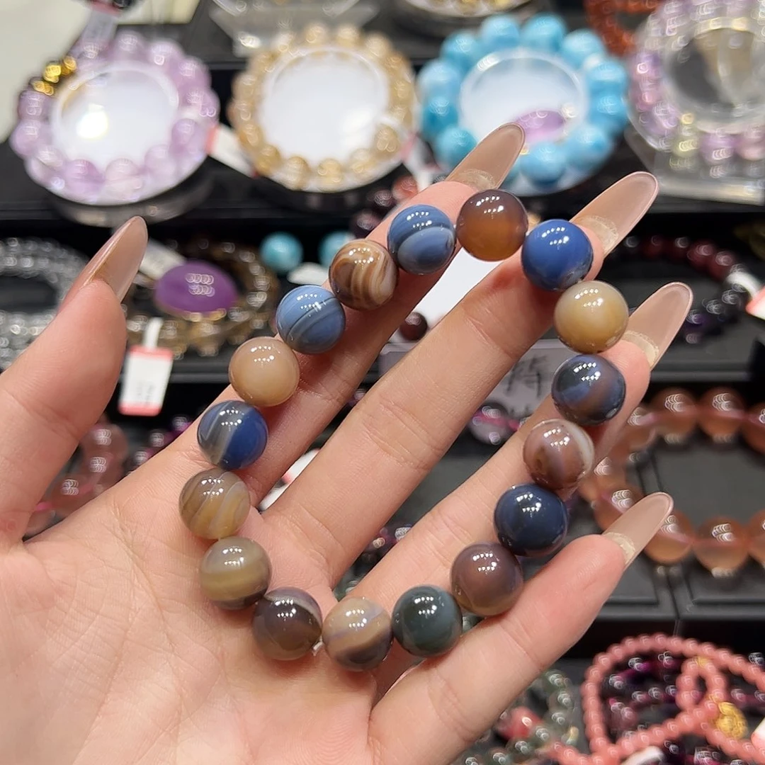 般***~玛瑙/玉髓未镶嵌手链sg26冈仁波齐12+