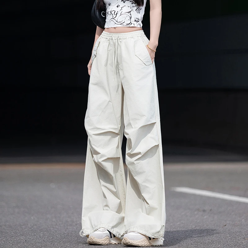 高级感工装阔腿裤女款爆款2025新款宽松夏季薄款休闲裤子小众女装