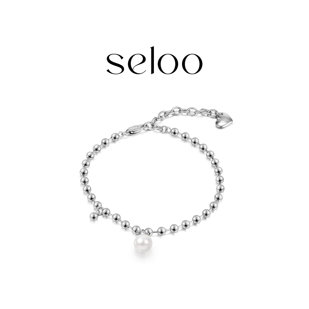 合金手链  【甜甜】Seloo【极简珠串手链】韩国小众时尚饰品SE503S306
