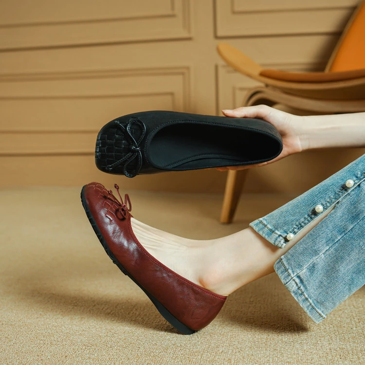 1cm 法式优雅气质百搭玛丽珍鞋春秋简约休闲舒适软底时尚浅口单鞋