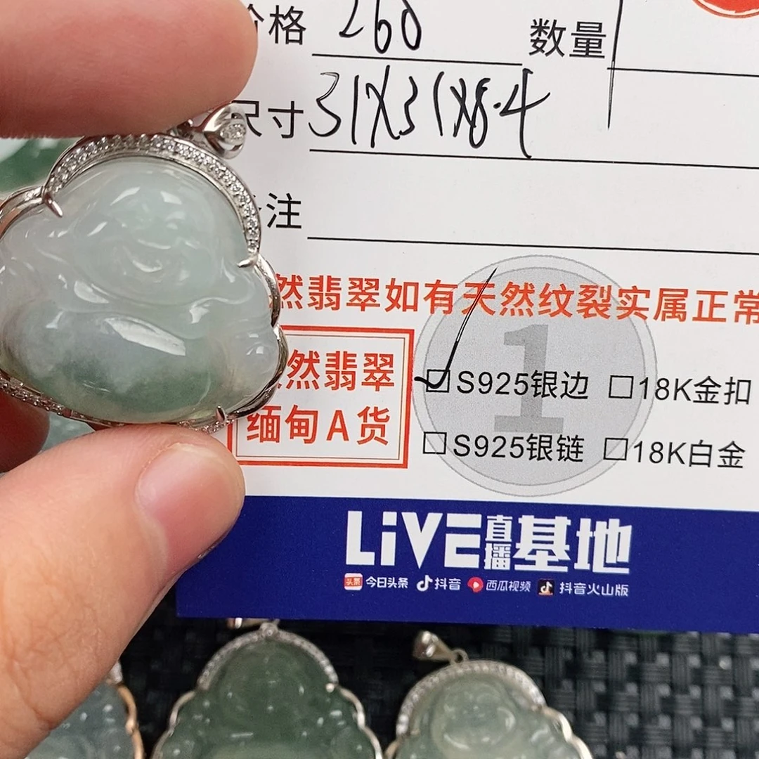翡翠银S925镶嵌颈饰