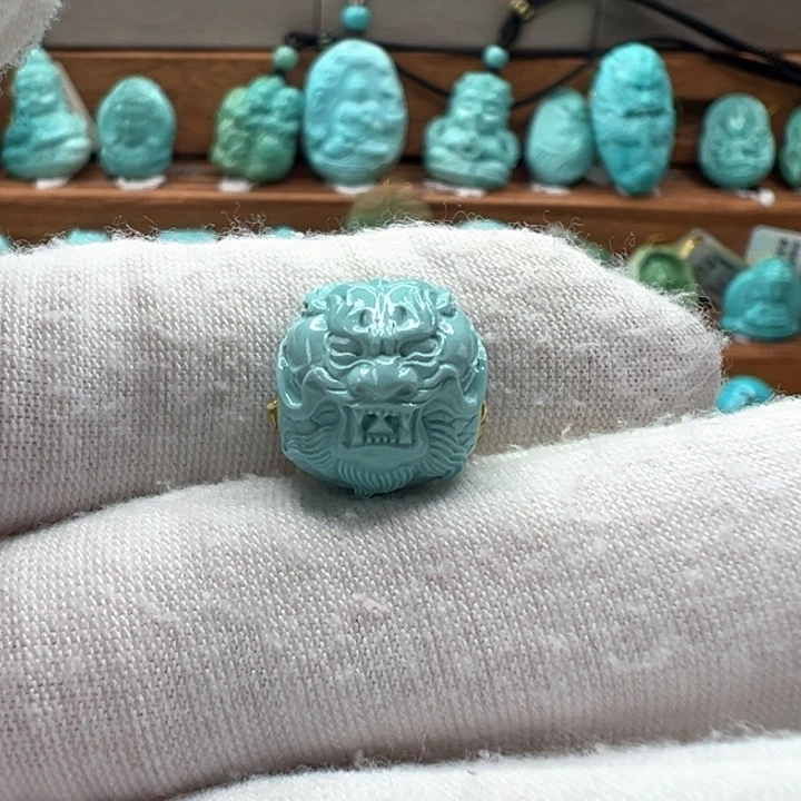 绿松石未镶嵌龙珠 13.4mm