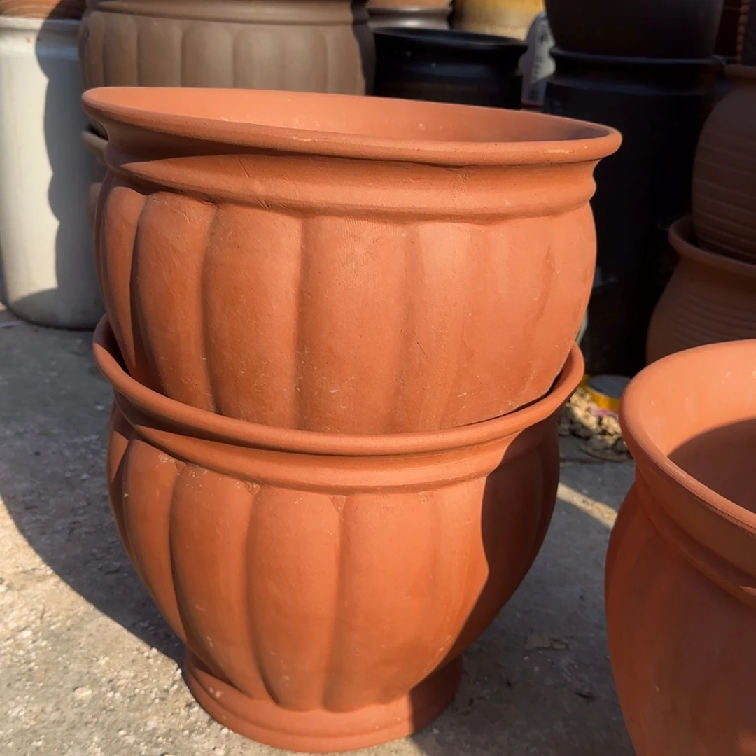 紫砂花盆口32高26宜兴紫砂