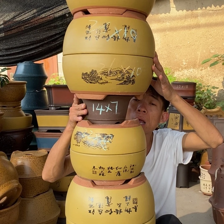 紫砂花盆紫砂特价包邮送