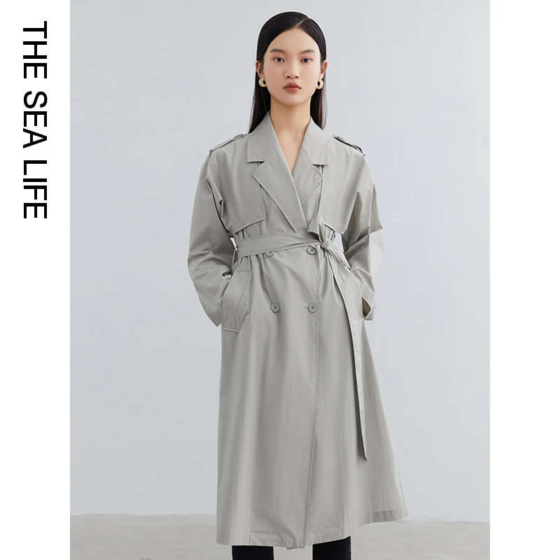 【女装优选】THESEALIFE欧海一生风衣外套女中长款高级T5013NC0225