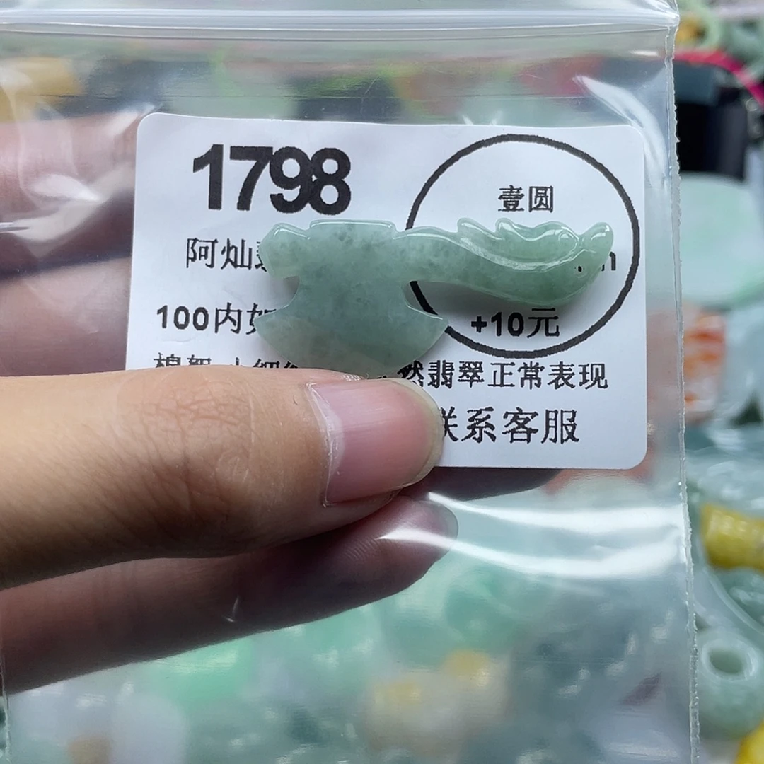 翡翠未镶嵌吊坠(赠链)