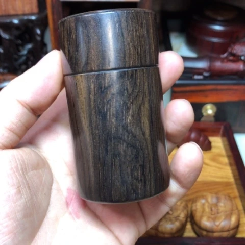 东非黑黄檀（紫光檀）牙签罐