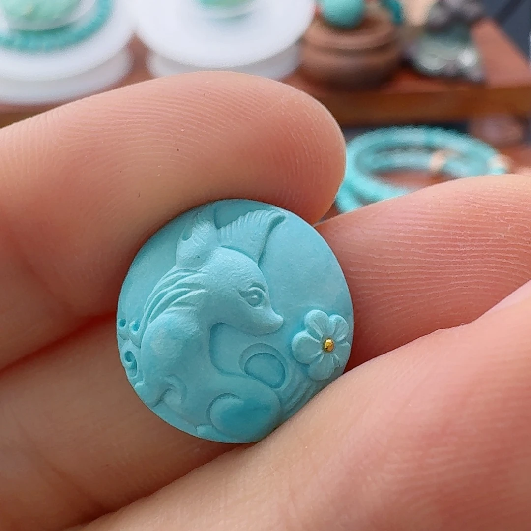 绿松石未镶嵌珠宝半成品