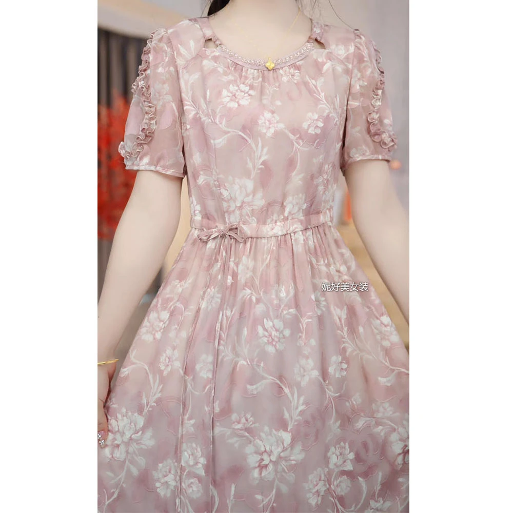 [NHM202550]夏季气质修身收腰显瘦新款2025新品连衣裙时尚减龄