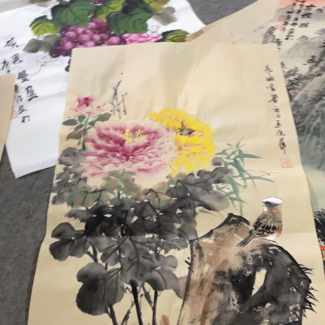 国画国画作品画心一张