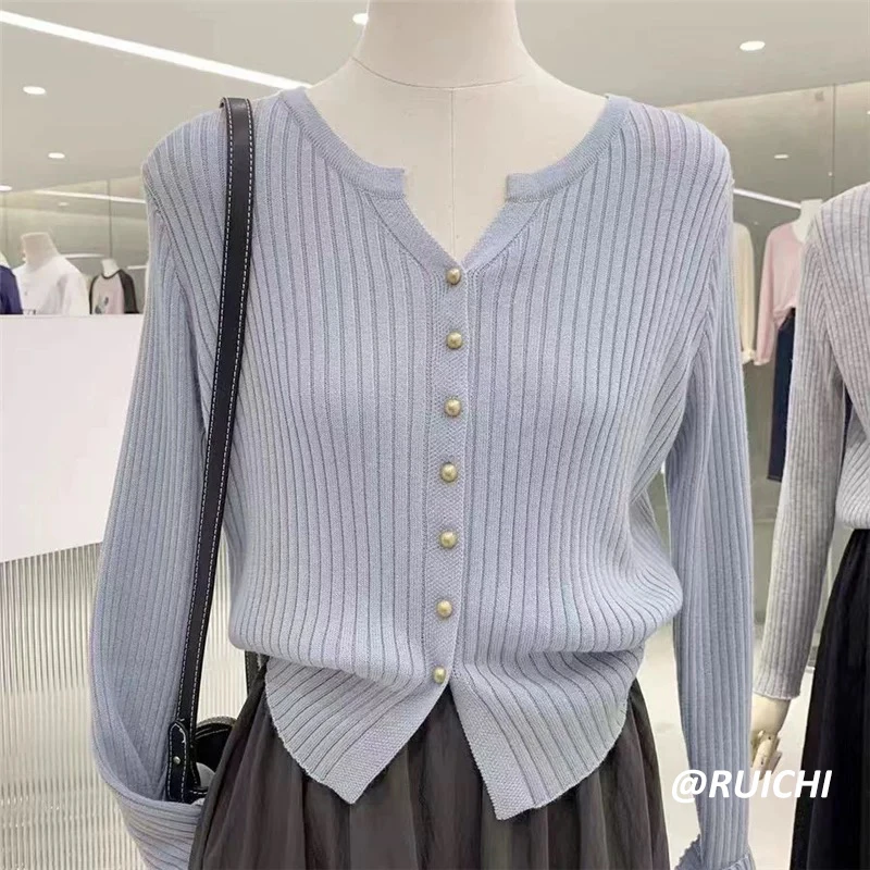 韩版打底秋季2025新款软糯针织上衣休闲百搭通勤