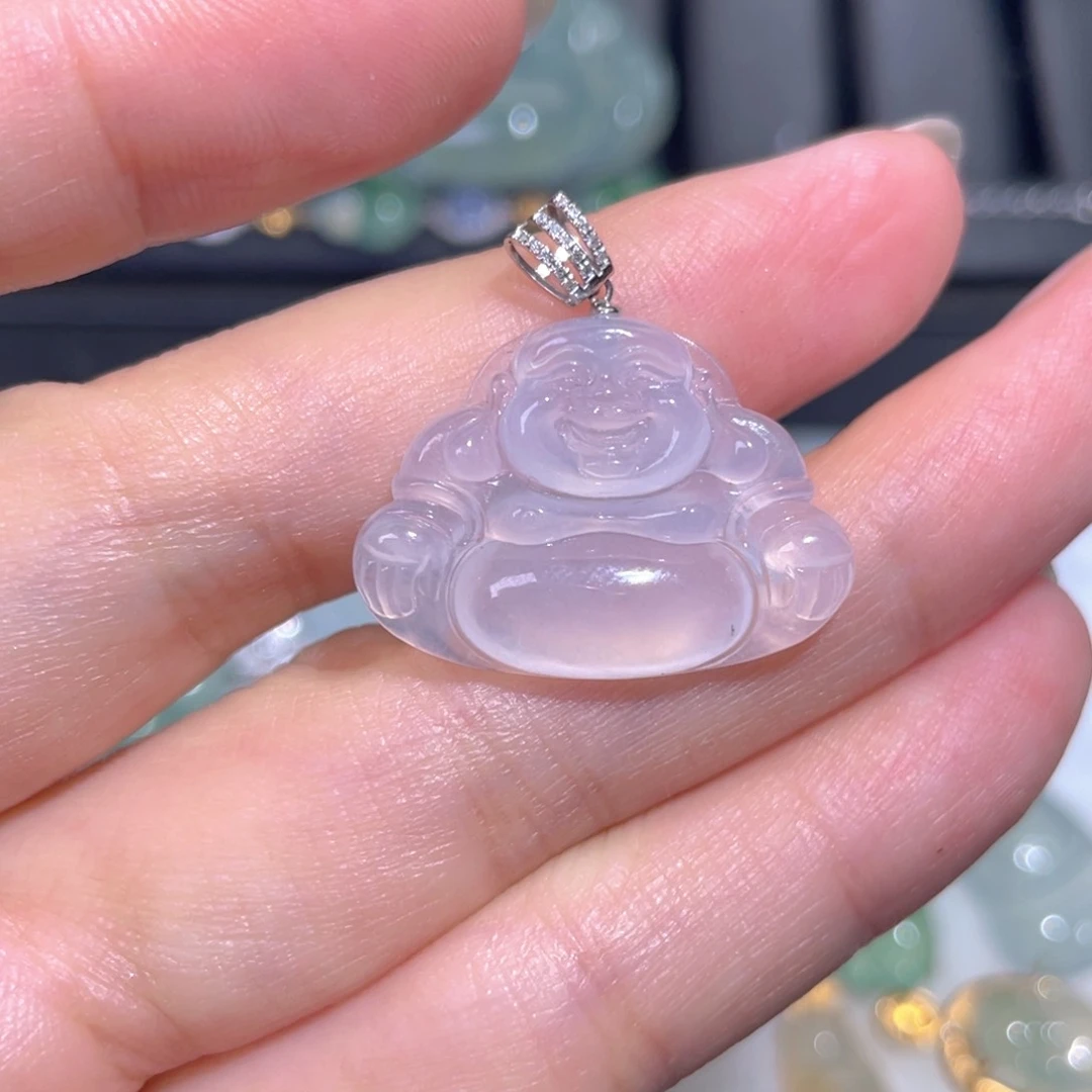 颈饰18K金镶嵌翡翠翡翠