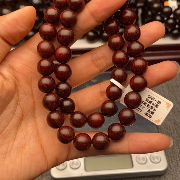 小叶紫檀手串/手链1.0原汁原味高油密老料双算手持40颗特价