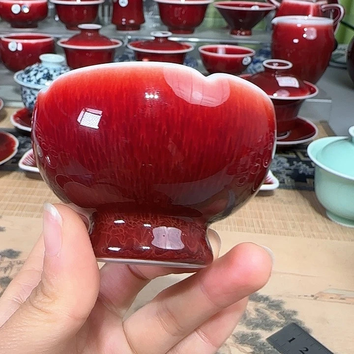 景德镇陶瓷红马坊杯