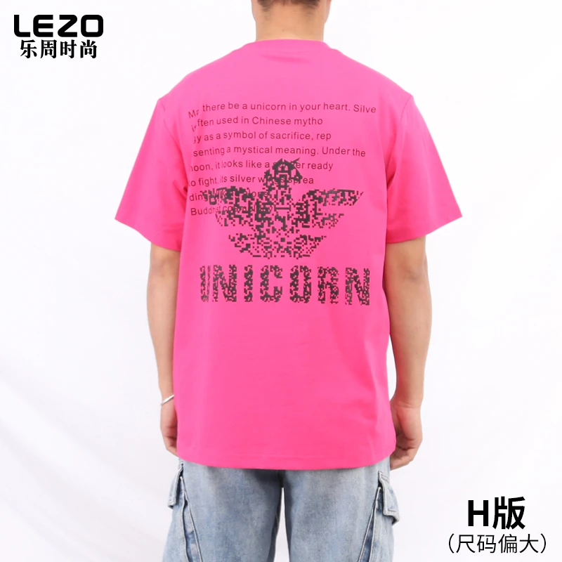 LEZO乐周时尚男装短袖圆领T恤L25234074