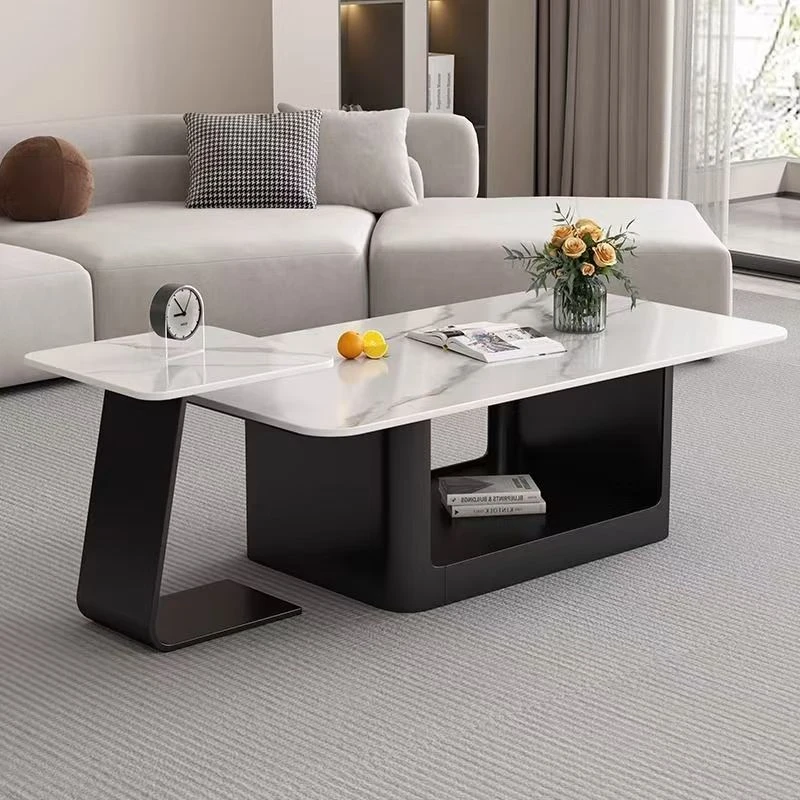 长方形岩板茶几客厅家用轻奢极简意式茶几桌办公室2023新款小户型