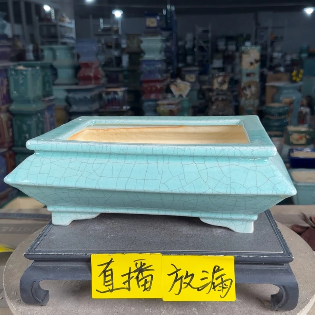 一风堂石湾陶瓷花盆。微瑕高温裂