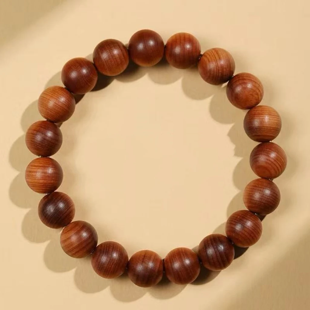 特选黑骨料崖柏1.0*19颗念珠