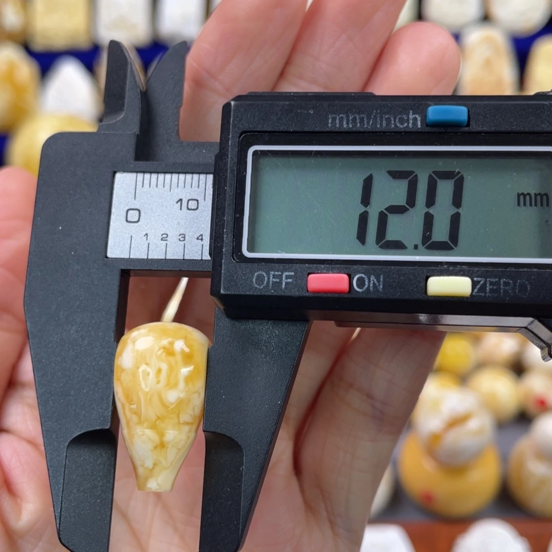 蜜蜡裸石未镶嵌琥珀蜜蜡三通配饰