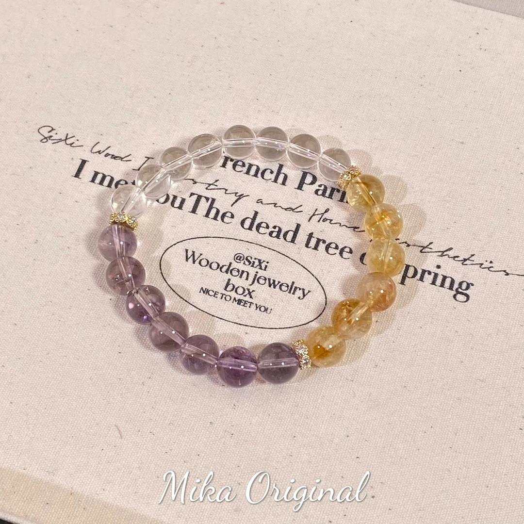 【彩虹雨】水晶手串 个性气质多样性发一颜色微差