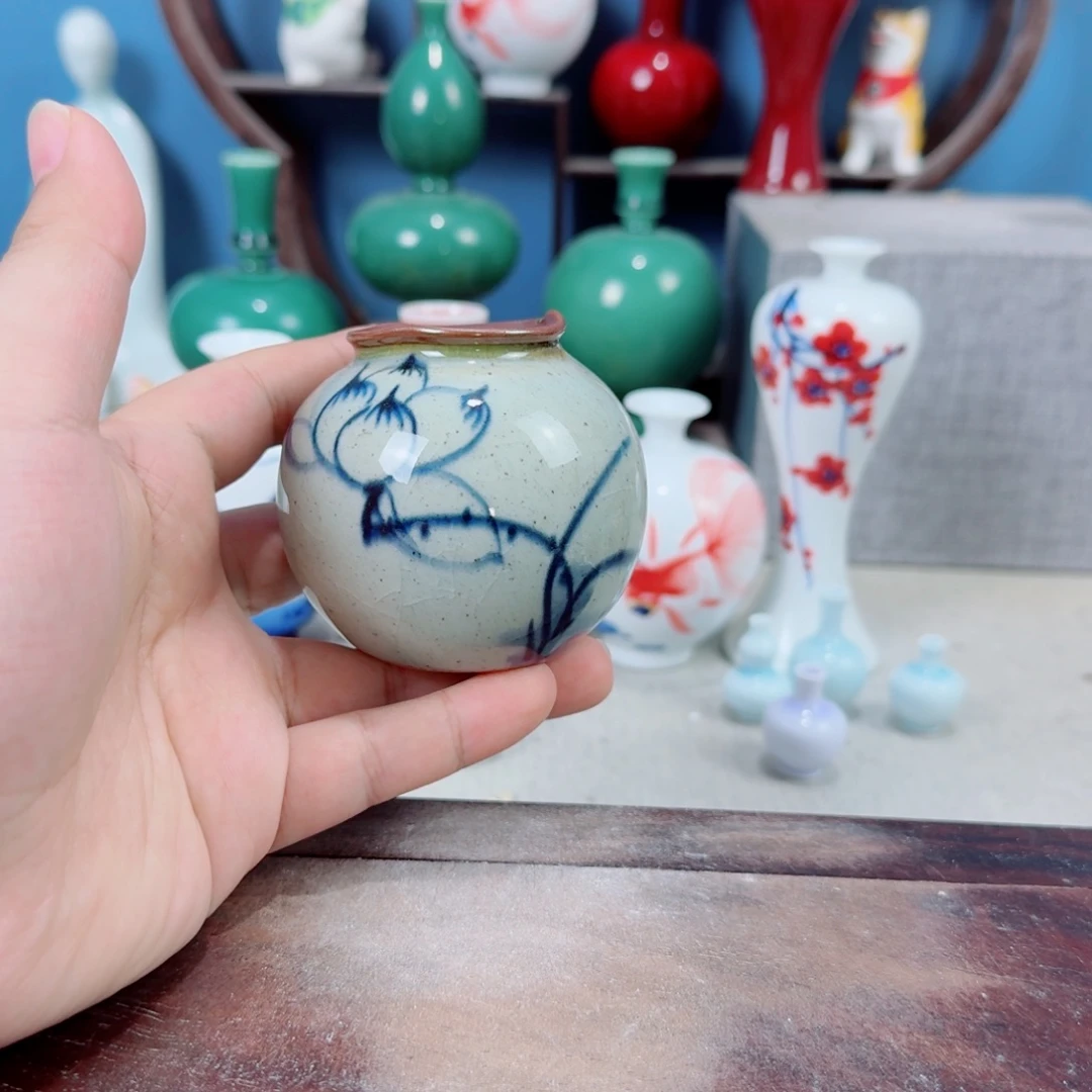 陶瓷手工小花器摆件