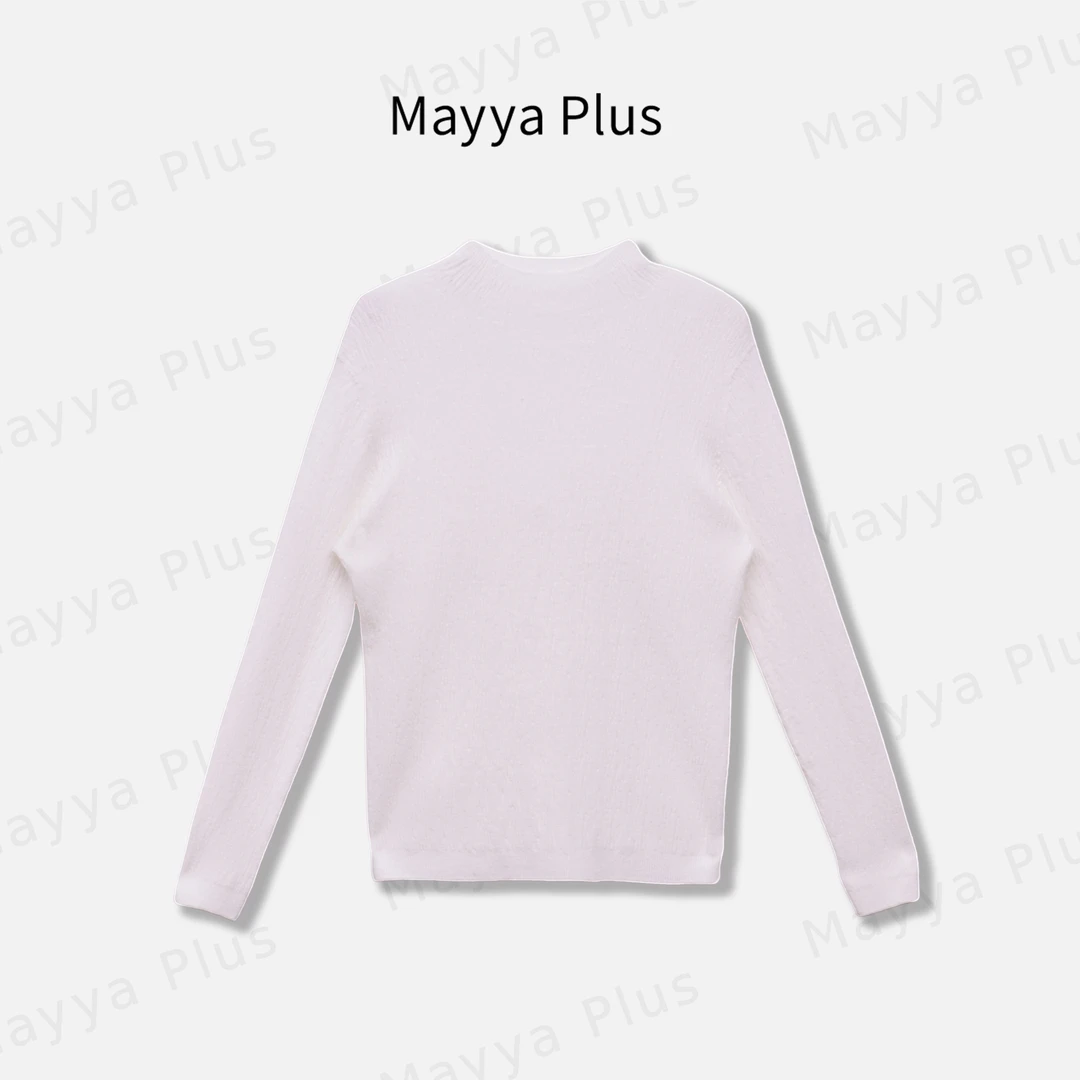 【必备衫】Mayya Plus麦芽定制气质半高领流光风保暖打底衫32537571